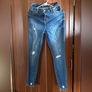 Women cut jeans